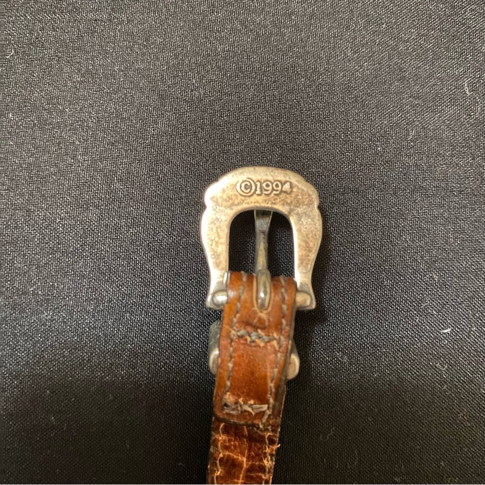 VGT Brighton Red Leather Buckle Bracelet Silver 1996 - Picture 9 of 12
